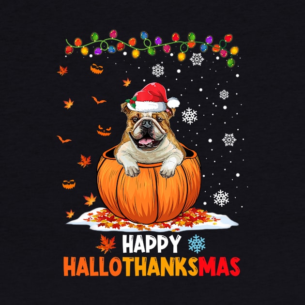 Pug On Pumpkin Happy Hallothanksmas by Magazine